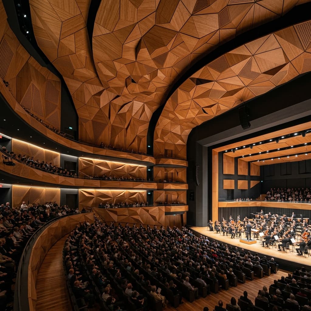 Geometric Acoustic Bamboo Panels