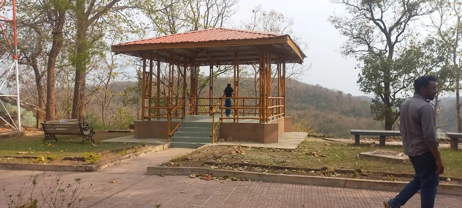 Eco-tourism bamboo structures: gazebo, cottage, watch tower and pavilion